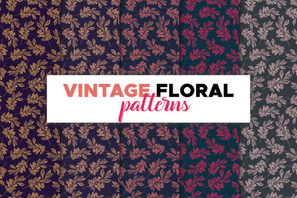 Download Seamless Vintage Floral Patterns Bundle - Floral pattern Collection