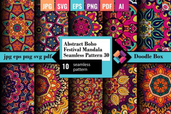 Download Boho Mandalas Abstract Seamless Vol.30 - Seamless Collection
