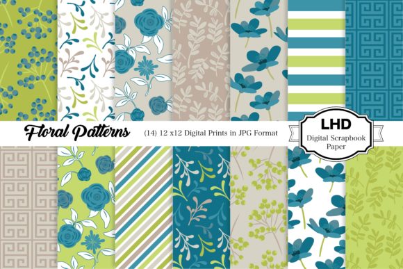 Download Floral Patterns - Digital Papers - Floral pattern Collection