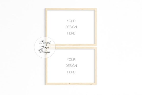 Download 2 Horizontal Wood Frame Mock Up A4 A3 A2 - Horizontal wood Collection