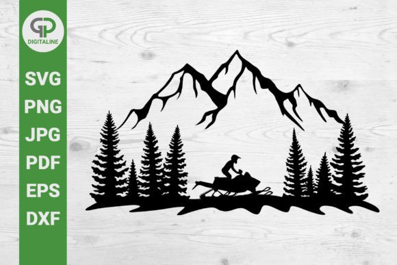 Download Snowmobiling in the Wilderness SVG - Svg Collection