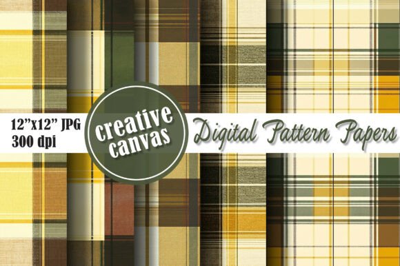 Download Mustard Yellow Plaid Seamless Pattern - Star Collection