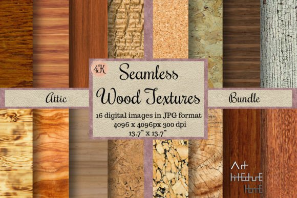 Download Seamless Wood Textures, Attic Bundle 4K - Seamless Collection