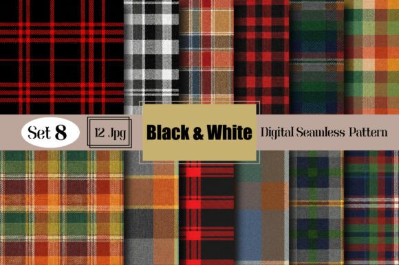 Download Black &amp; White Seamless Plaid Pattern - Seamless Collection