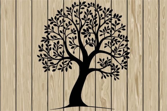 Download Leafy Tree Silhouette SVG - Svg Collection