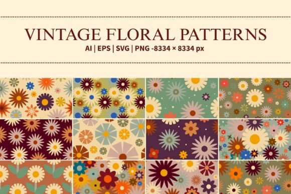 Download Vintage Floral Patterns Pack - Floral pattern Collection