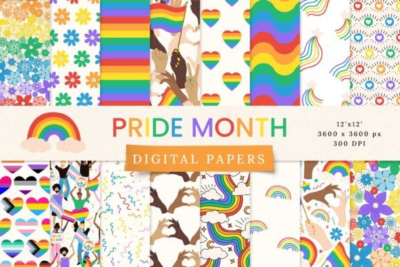 Download Pride Month LGBTQ Seamless Patterns - Seamless Collection
