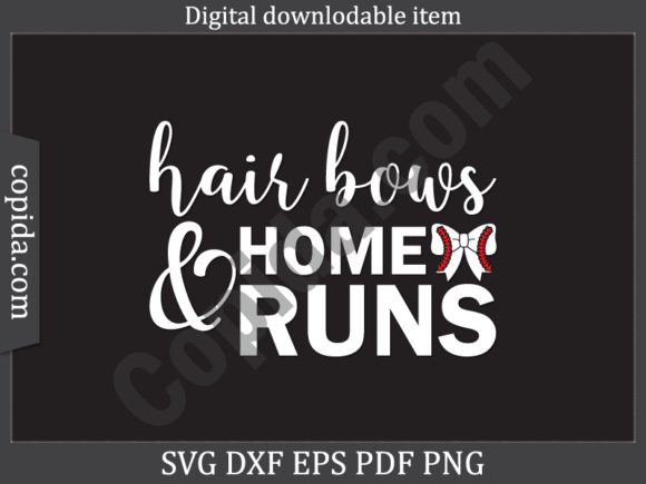 Download Hair Bows &amp; Home Run Svg Printable File - Premium Resources