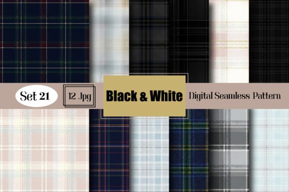 Download Black &amp; White Seamless Plaid Pattern - Seamless Collection