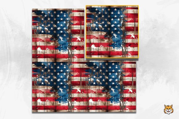 Download Vintage American Wooden Seamless Pattern - Seamless Collection