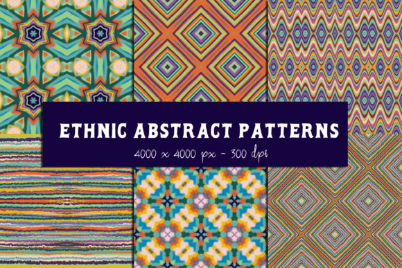 Download Ethnic Abstract Seamless Patterns - Seamless Collection