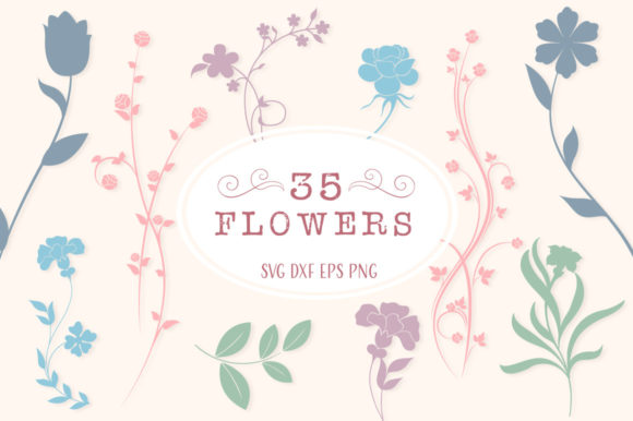 Download Floral Silhouettes SVG Files Pack - Svg Collection