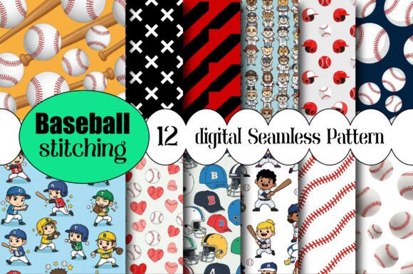 Download Baseball Stitching Seamless Pattern - Seamless Collection