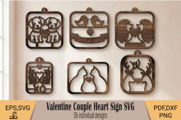 Download Valentine Couple Heart Wall Sign SVG - Svg Collection