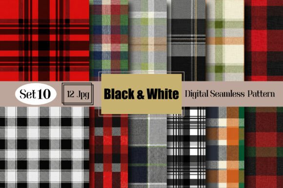 Download Black &amp; White Seamless Plaid Pattern - Seamless Collection