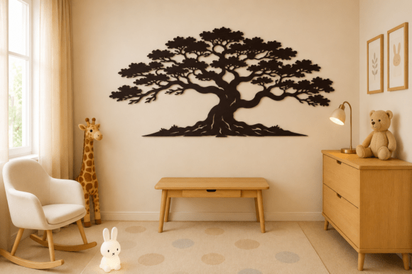 Download Tree Wooden Wall Art SVG Laser Cut File - Svg Collection