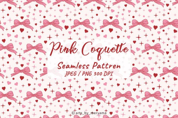 Download Pink Coquette Seamless Bow Pattern Print - Seamless Collection