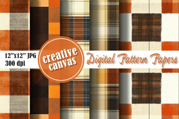 Download Autumn Harvest Plaid Seamless Patterns - Seamless Collection