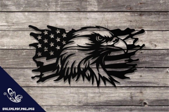 Download Eagle Head Us Flag SVG DXF Design - Svg Collection