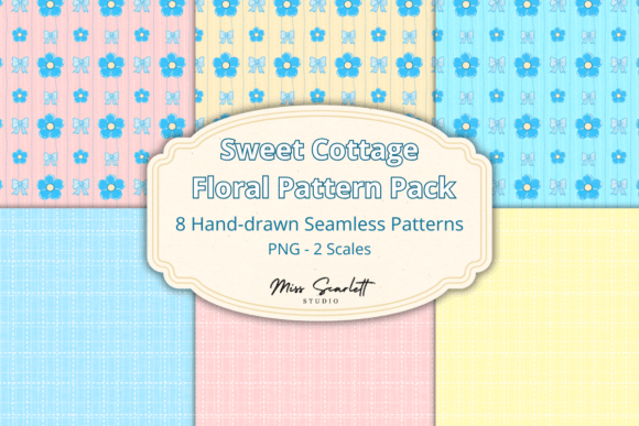 Download Sweet Cottage Floral Pattern Pack PNG - Floral pattern Collection