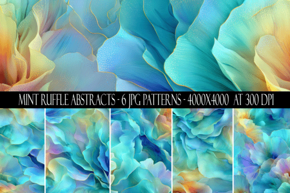 Download Mint Ruffle Abstract Seamless Patterns - Seamless Collection