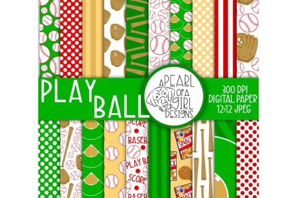 Download Playball &amp; Baseball Seamless Patterns - Seamless Collection