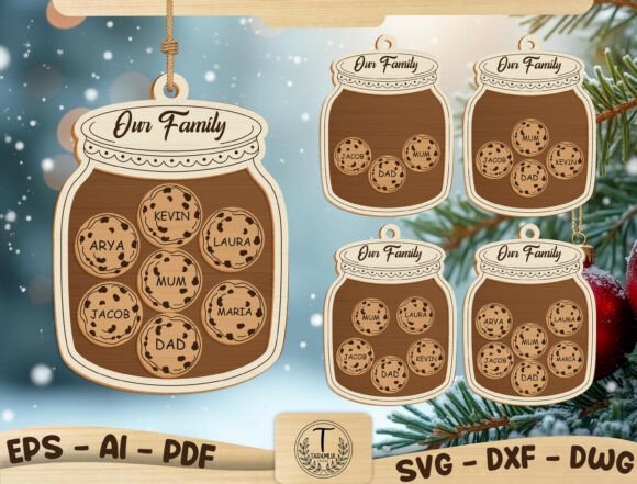 Download Family Cookie Jar Ornament SVG - Svg Collection