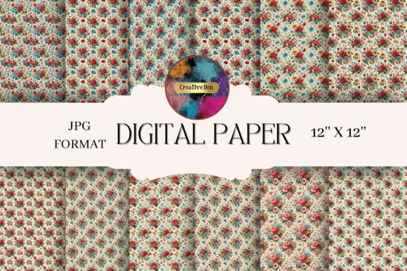 Download 12 Vintage Floral Patterns - Floral pattern Collection