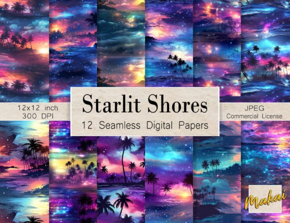 Download Tropical Galaxy Seamless Patterns - Seamless Collection