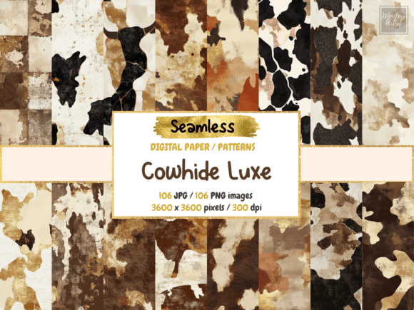 Download Cowhide Luxe Seamless Digital Paper - Seamless Collection