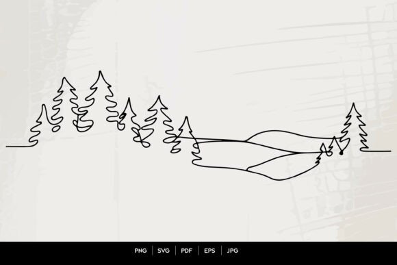 Download Minimal Forest Line Art SVG - Svg Collection