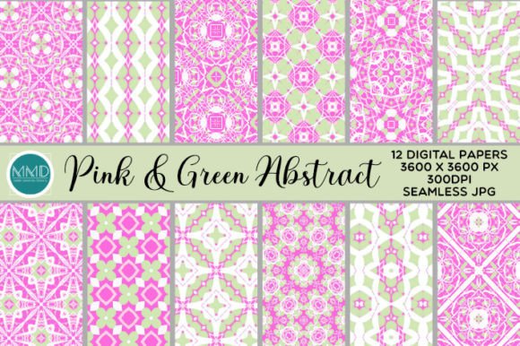 Download Pink &amp; Green Abstract Seamless - Seamless Collection