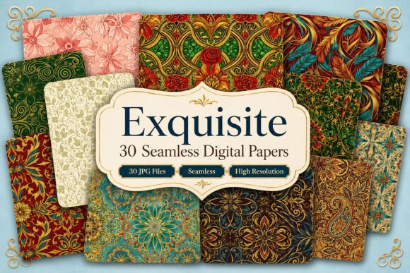 Download Exquisite Seamless Digital Bundle - Seamless Collection