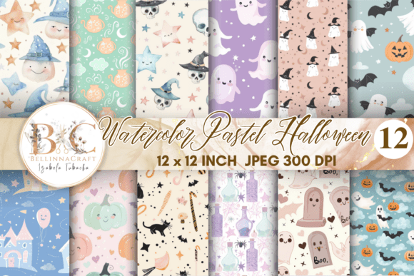 Download Watercolor Pastel Halloween Seamless - Seamless Collection