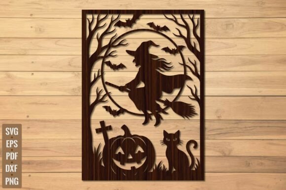 Download Halloween Witch Wooden Wall Art SVG - Svg Collection