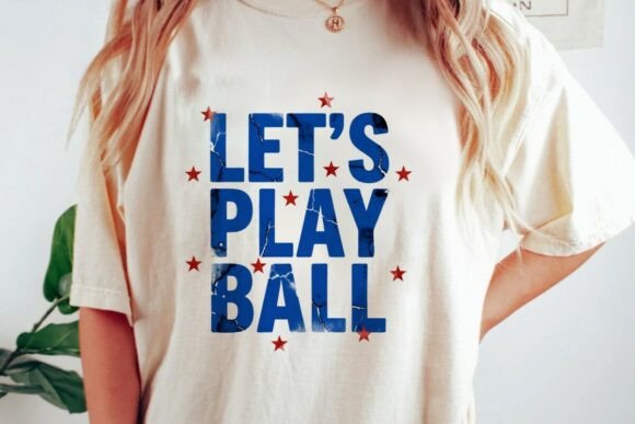 Download Let's Play Ball Distressed Stars Png - Star Collection