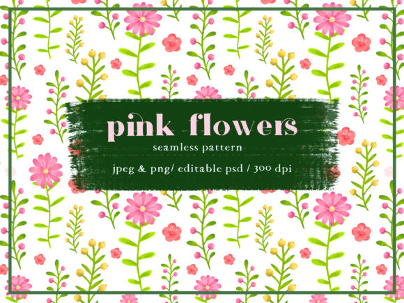 Download Pink Flowers Seamless Pattern - Seamless Collection
