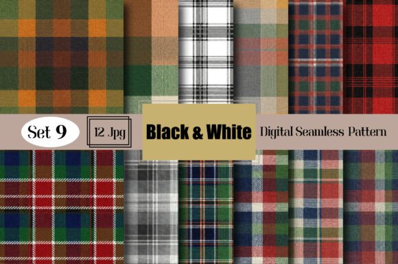Download Black &amp; White Seamless Plaid Pattern - Seamless Collection