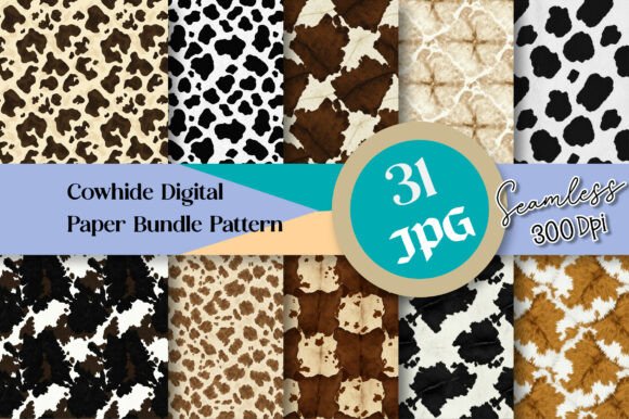 Download Cowhide Seamless Digital Paper Bundle - Seamless Collection