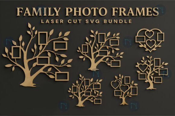 Download Family Photo Frames Laser Cut SVG Bundle - Svg Collection