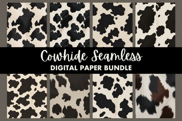 Download Cowhide Seamless Digital Paper Bundle - Seamless Collection