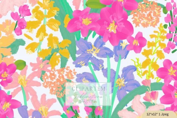 Download Pink Blue Floral Seamless Pattern Meadow - Seamless Collection