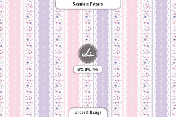 Download Pastel Stripe Floral Seamless Pattern - Seamless Collection