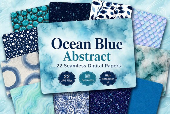 Download Ocean Blue Abstract Seamless Digital - Seamless Collection