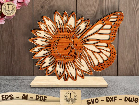 Download Layered Monarch Butterfly Flower SVG - Svg Collection