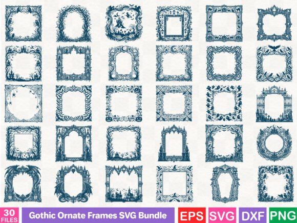 Download Gothic Ornate Frames SVG Bundle - Svg Collection