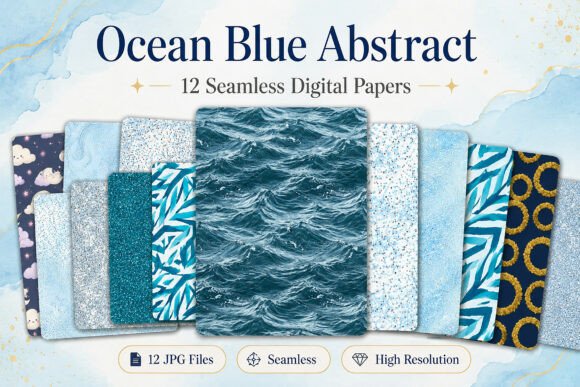 Download Ocean Blue Abstract Seamless Digital - Seamless Collection