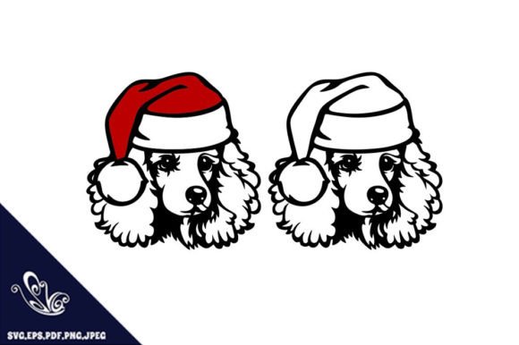 Download Poodle Santa Hat Christmas SVG Design - Svg Collection