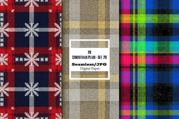 Download Christmas Plaid Seamless Papers – Set 29 - Seamless Collection
