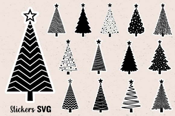 Download Christmas Tree Sticker SVG Bundle - Svg Collection